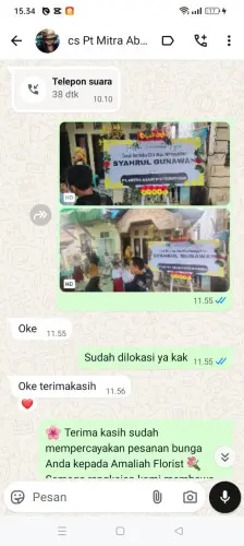 Testimonial Papan Bunga rumah duka sentosa