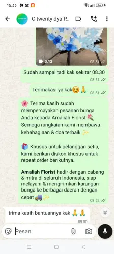 Testimonial Standing Flower rumah duka sentosa