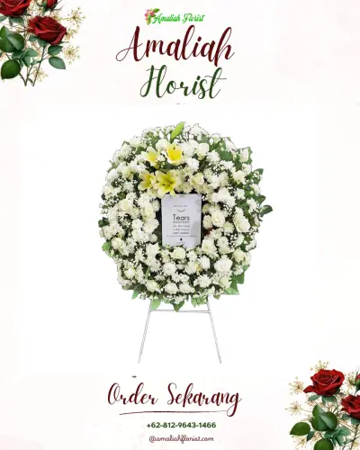 Krans Bunga Duka Cita rumah duka sentosa